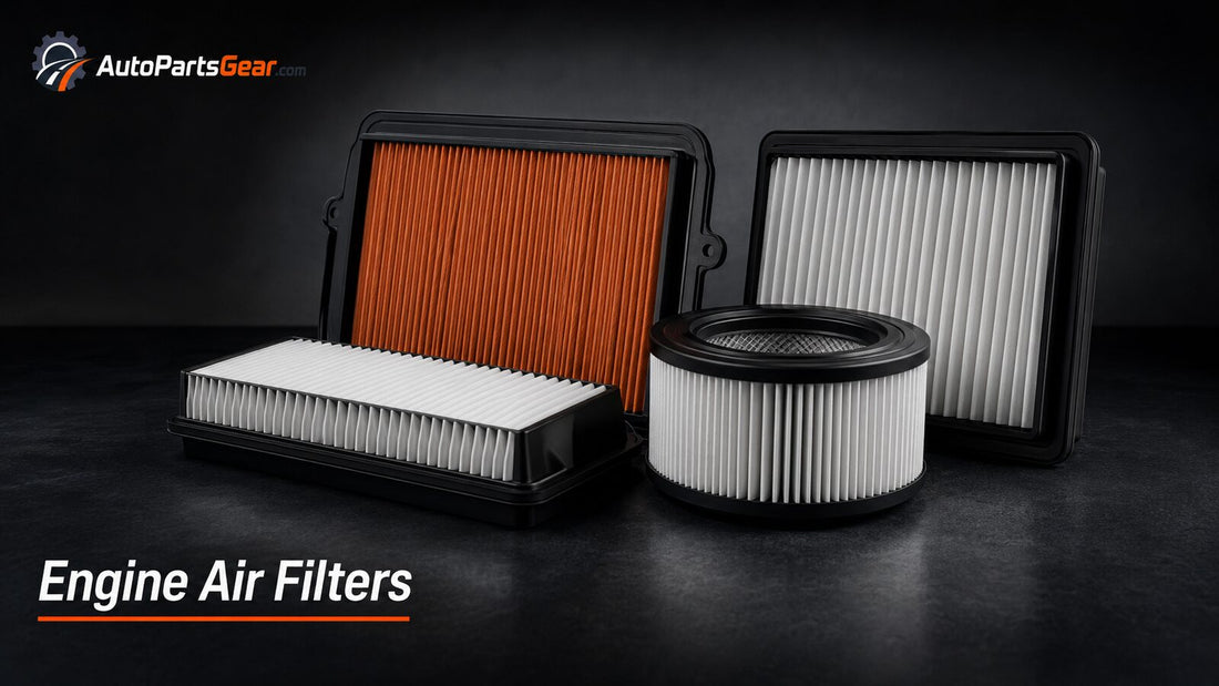 Automotive engine air filters in panel, rectangular and round styles