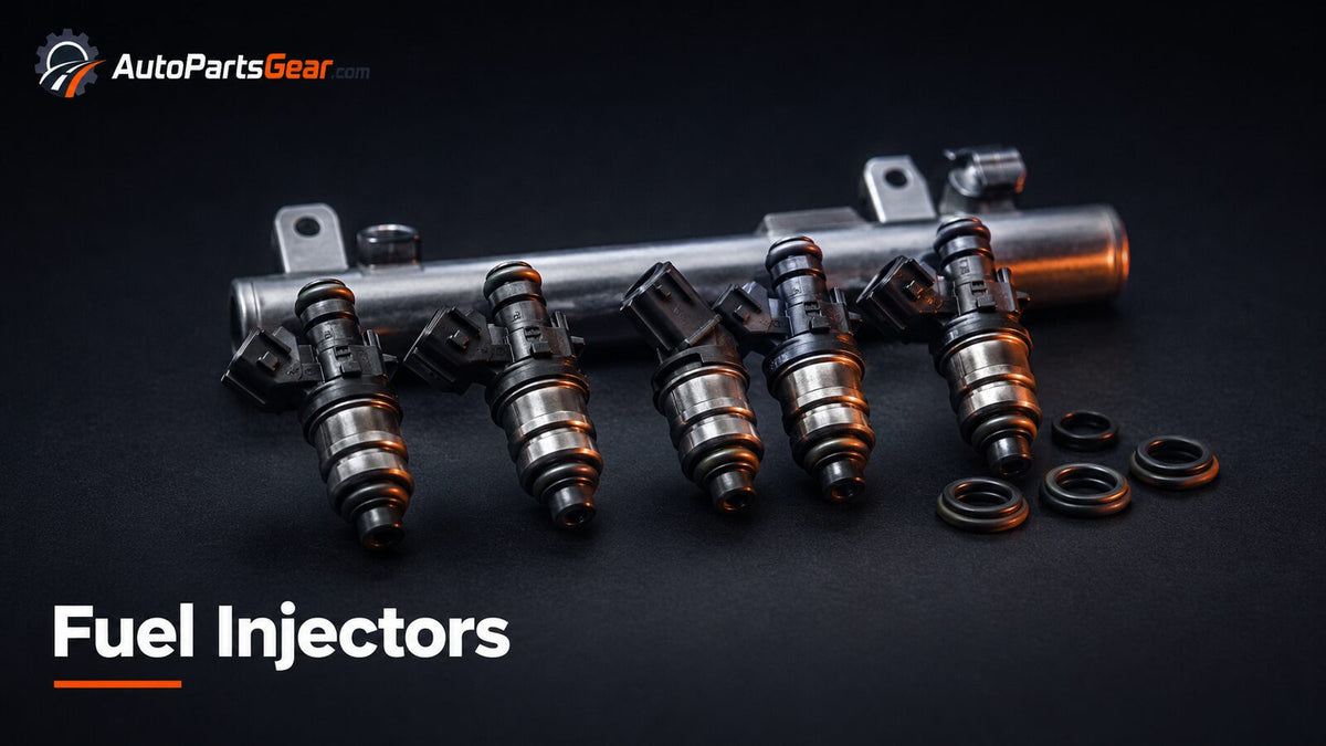Automotive fuel injectors with fuel rail and replacement seals