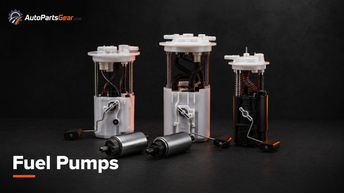 In-tank fuel pump modules and inline automotive fuel pumps