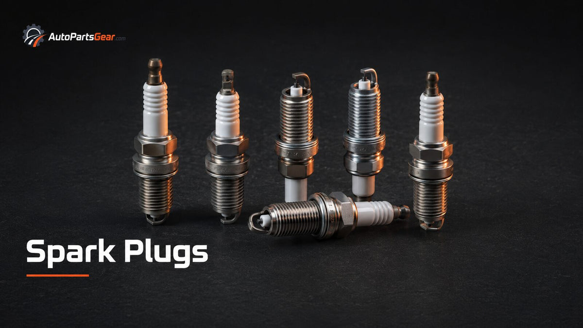 Automotive spark plugs in common electrode and insulator styles