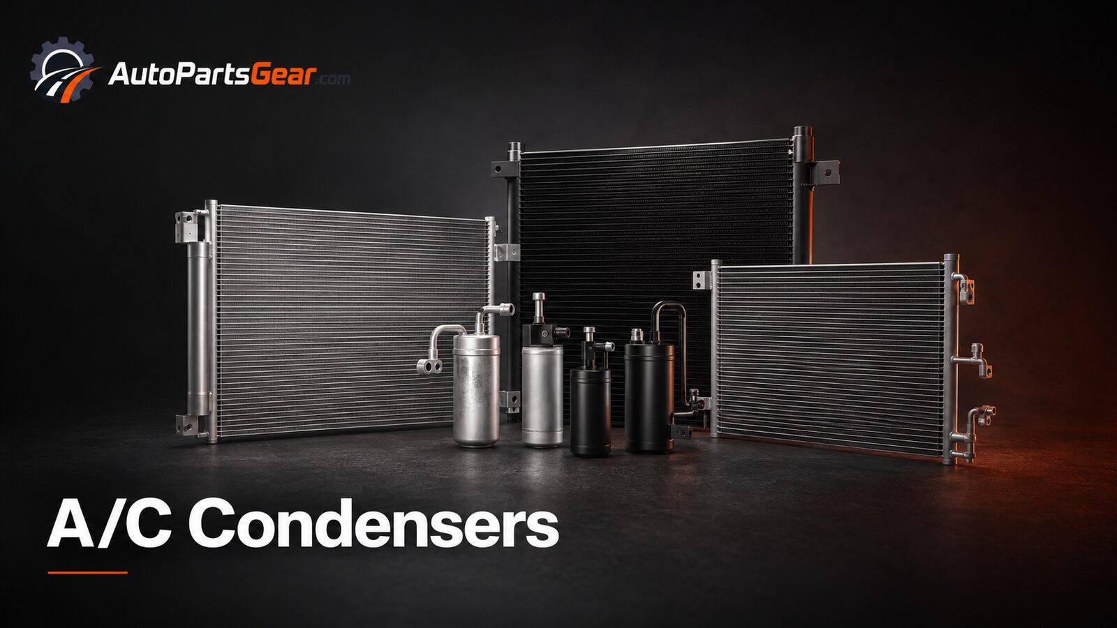 Automotive air conditioning condensers and receiver driers
