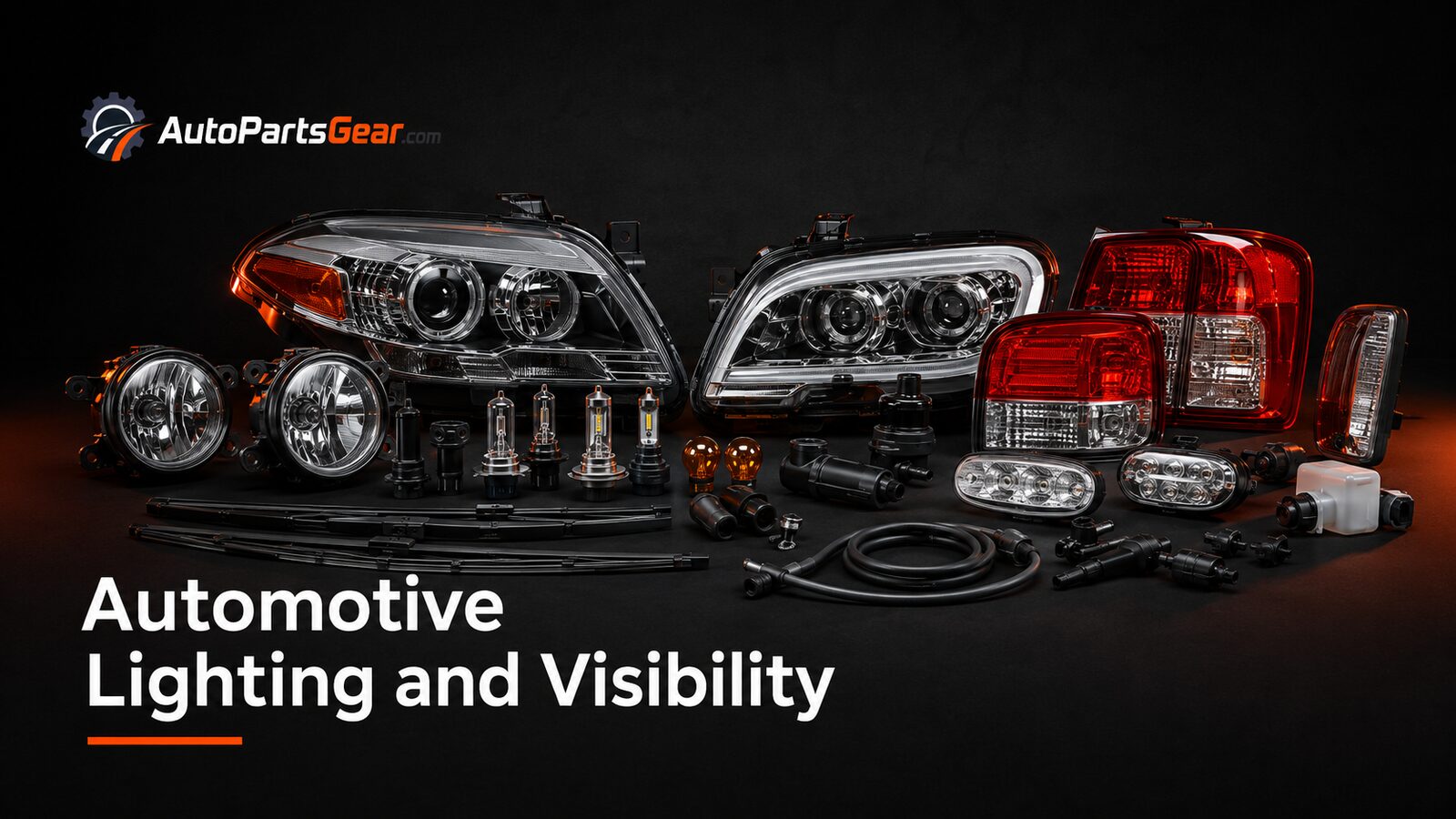 Automotive lighting and visibility parts including headlights, tail lights, fog lights and wipers
