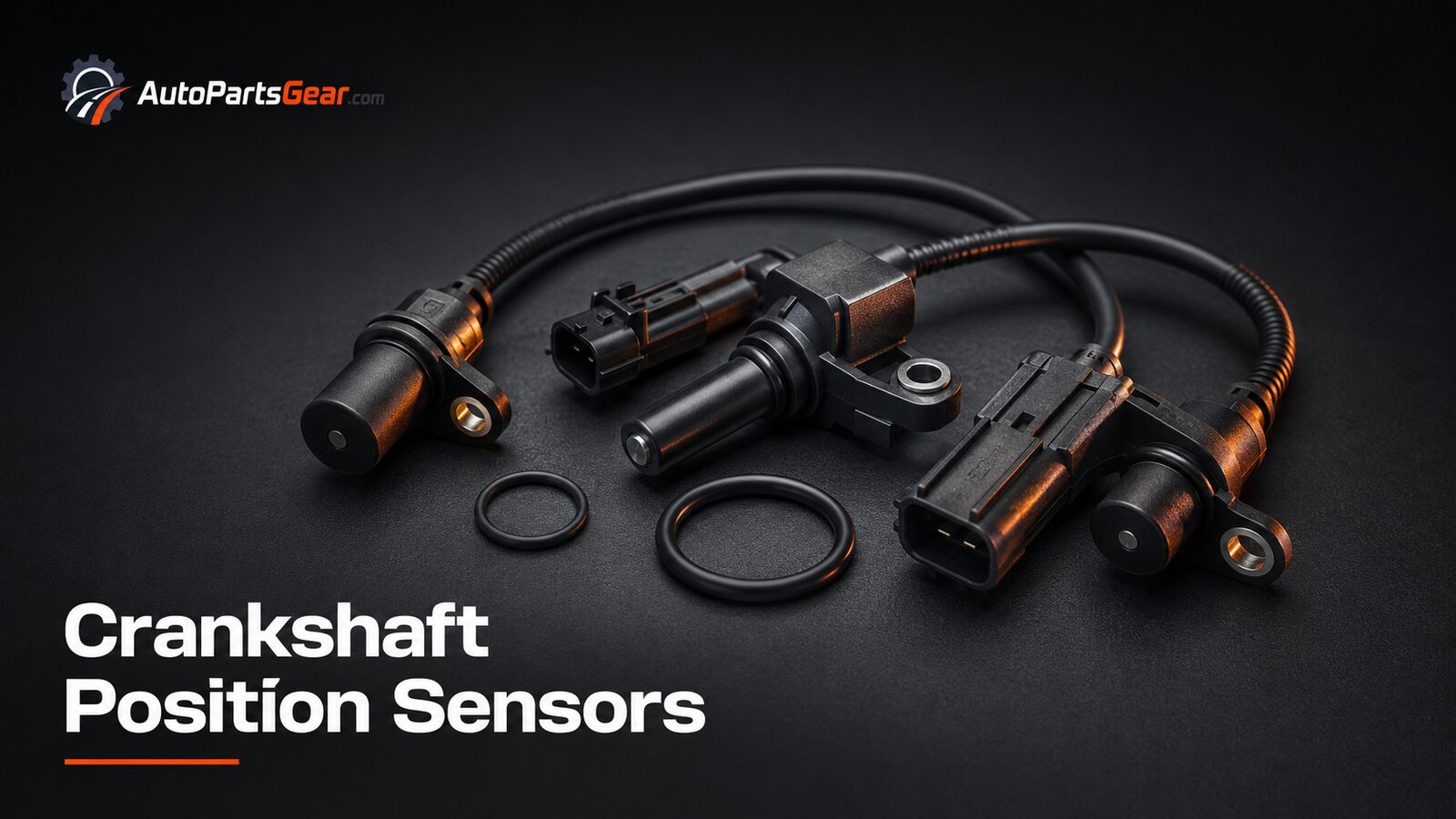 Automotive crankshaft position sensors with wiring leads and O-rings