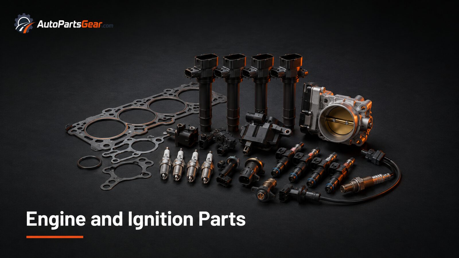 Engine and ignition replacement parts including coils, sensors, injectors and gaskets
