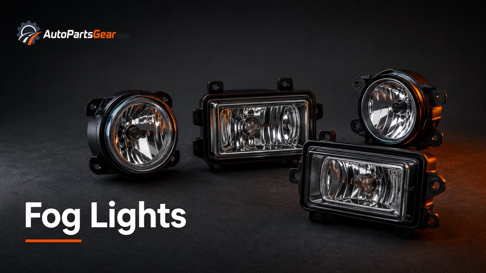 Round and rectangular automotive fog light assemblies