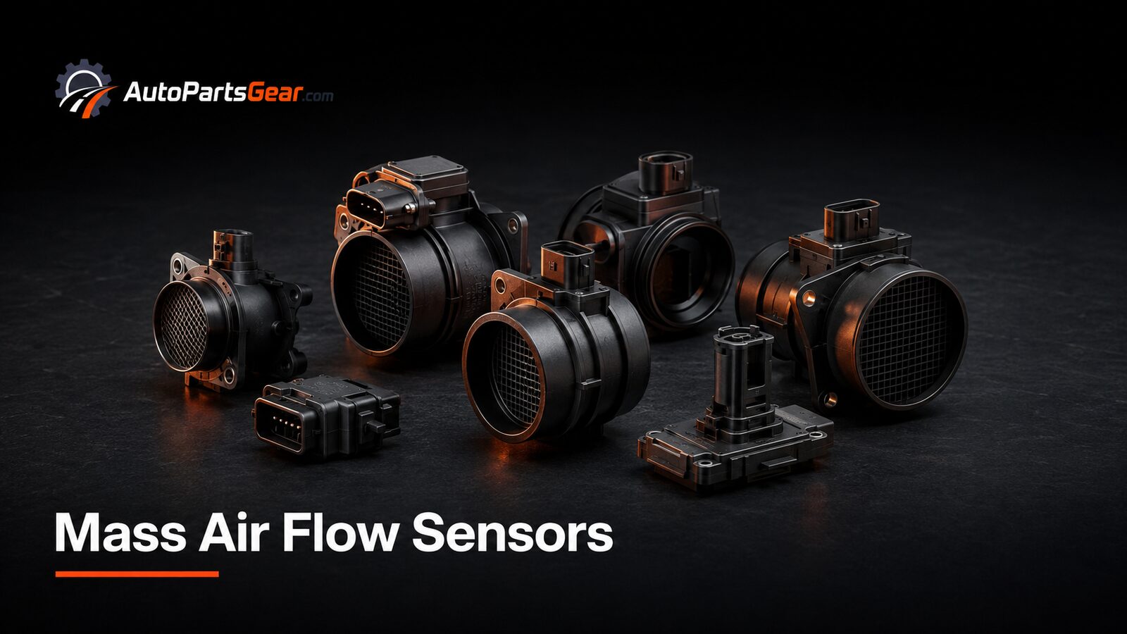 Automotive mass air flow sensors and intake meter housings