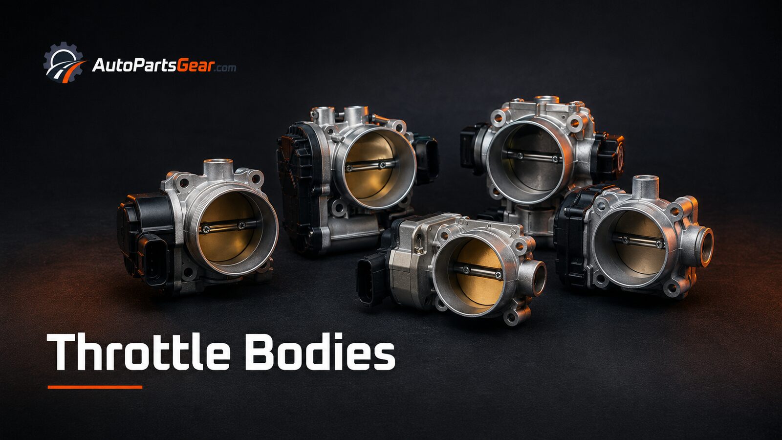 Electronic automotive throttle bodies with visible butterfly valves