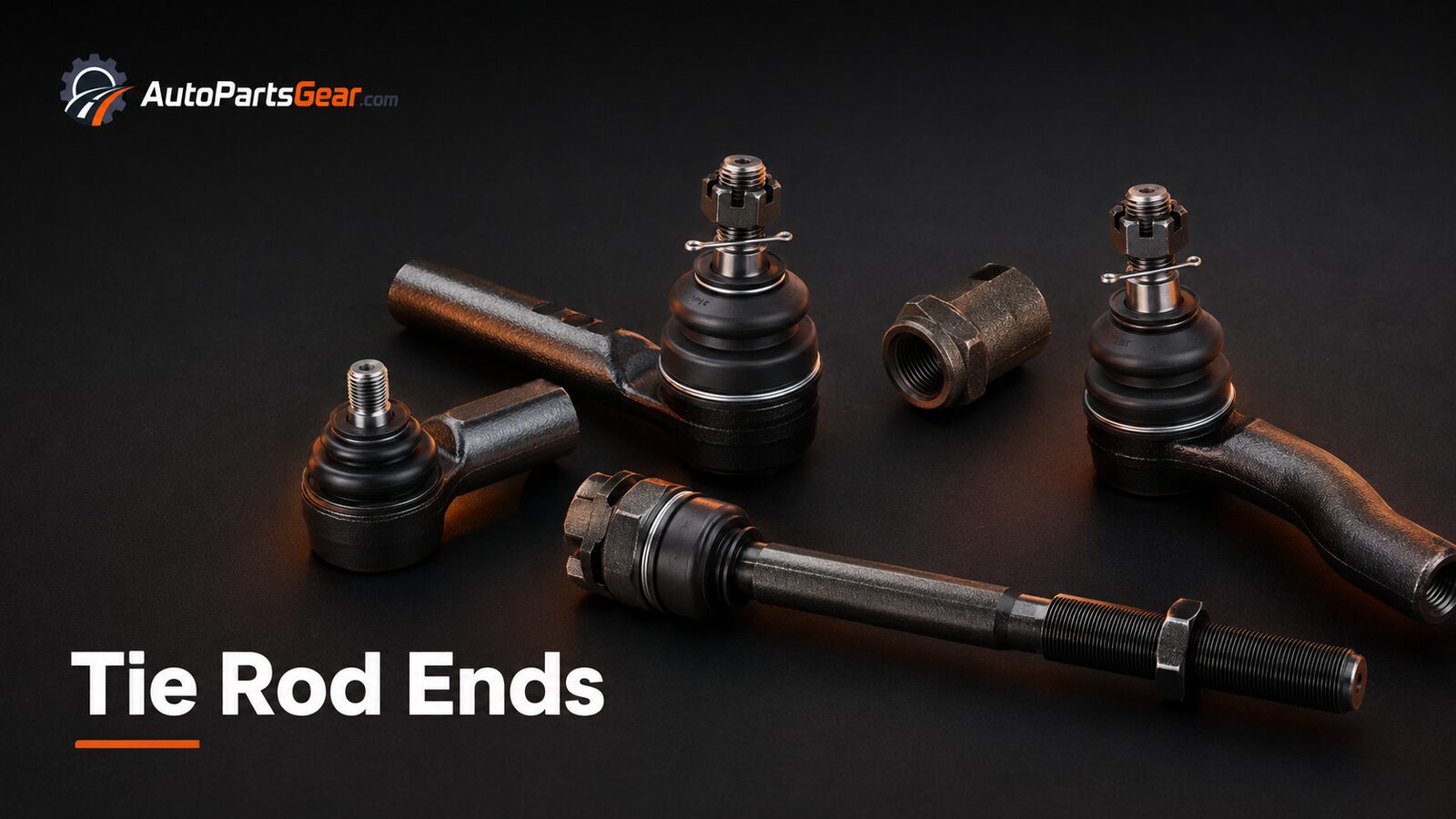 Automotive inner and outer tie rod ends with protective boots