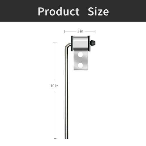 4 Pack Universal Stainless Steel Exhaust Hanger Rod Weld On Heavy Duty Exhaust Bracket Hanger - 3/8" Rod 10" Long