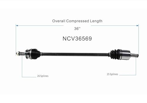 Maxfavor CV Axle Joint Assembly fit for Honda Civic 2006 2007 2008 2009 2010 2011 2012 2013 EXL LXS DX EX EXS GX LX Sedan Coupe Auto Trans 1.8L I4 w/AT, CV Axle FWD Front Right Passenger Side