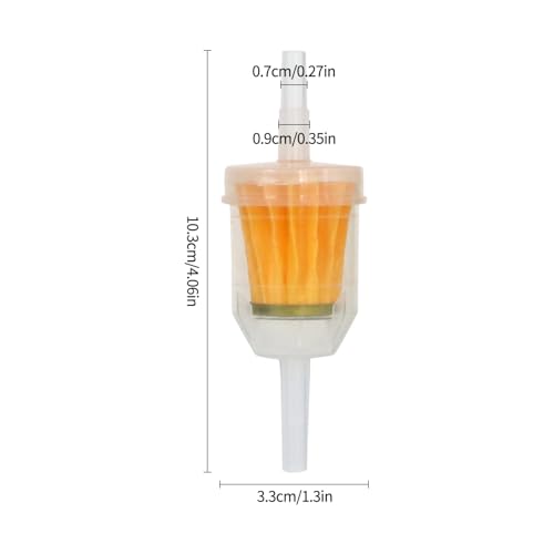 Inline Fuel Filter for Lawn Mower, Small Engine, Kohler, John Deere, Kawasaki - Gas Filter Replacement with High Flow Design (12-Pack)