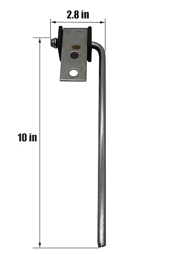 HAOXAOON 4 Pack Universal Exhaust Hanger Rod Weld On Heavy Duty Exhaust Bracket Hanger - 3/8" Rod 10" Long