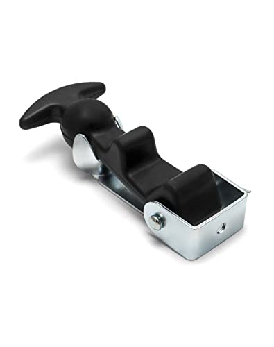 QWORK 4 Packs Rubber Hood Catch Flexible T-Handle Hasp Rubber Flexible Draw Latches for Tool Box, Hood, Vehicle Engine