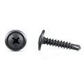 MAIN ST COLLECTIVE 50 Pcs Black Phillips Oval Tek Screws 8x3/4 Tek Point with 7/16" O.D. Washer | Mounting Screws | Automotive Exterior Accessories, Clips & Auto Body Repair Tools for GM