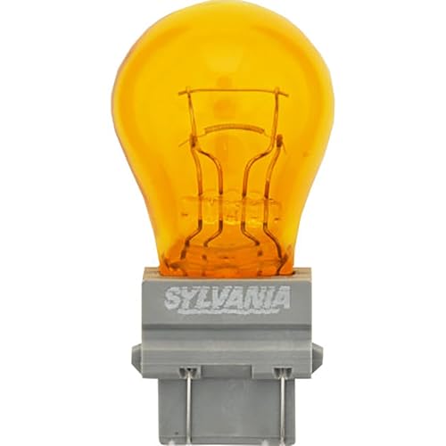 SYLVANIA - 4157NA Long Life Miniature - Amber Bulb, Ideal for Parking, Side Marker, and Turn Signal Applications (Contains 2 Bulbs)