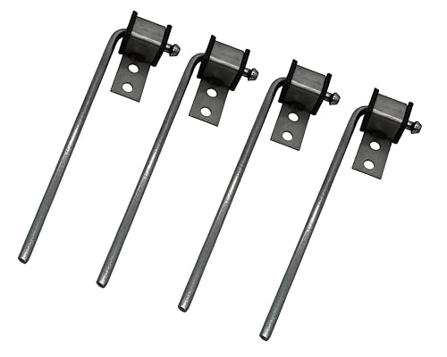 HAOXAOON 4 Pack Universal Exhaust Hanger Rod Weld On Heavy Duty Exhaust Bracket Hanger - 3/8" Rod 10" Long