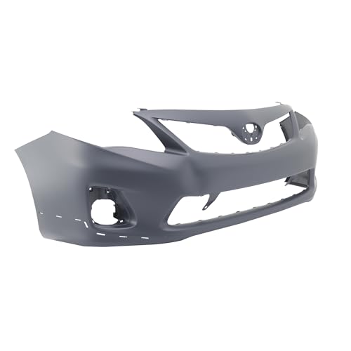 FitParts Compatible With Front Bumper Cover 2011-2013 Toyota Corolla S XRS Sedan 11-13. New, Primed and Ready for Paint. With Fog Light Holes. TO1000373 5211903902 2012