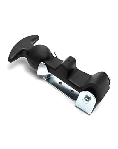 QWORK 4 Packs Rubber Hood Catch Flexible T-Handle Hasp Rubber Flexible Draw Latches for Tool Box, Hood, Vehicle Engine