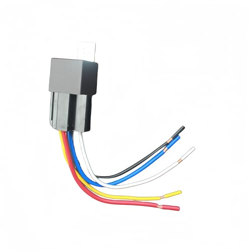 Losato JD1914 12V 40/30A 5-Piece Automotive Relay with Interlocking Harness Receptacle Holder, 5-pin Relay Connector, for Cars and Trucks-5 Pack