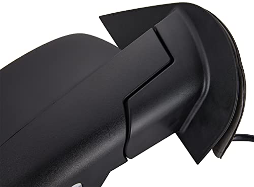ZAPOSTS Side View Mirror Fit for 07-13 Chevy Silverado 1500 2500 HD 3500,for GMC Sierra 1500 2500 HD,Yukon/Yukon XL 1500-Black Power Heated Arrow Turn Signal Puddle Light Passenger Side Manual Folding