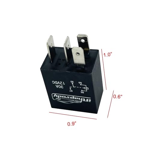 irhapsody 12vdc 30amp 4-pin Spst Multi-Purpose Starter Relay, Automotive Replacement Relays