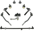 TRQ Steering and Suspension Kit Tie Rods Ball Joints Center Link Idler Arm Bracket Assembly Compatible with Nissan D21 1986-1994 Rear Wheel Drive Pickup 1995-1997 Rear Wheel Drive