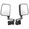 JDMSPEED Pair Driver & Passenger Side View Mirrors Compatible with Jeep Wrangler 1987-2002 Manual Folding No Heated with Black Cover Replace# CH1320102 CH1321102