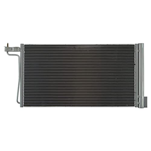 TRQ A/C Condenser and Receiver Drier Assembly Compatible with 2012-14 Ford Focus L4 2.0L Naturally Aspirated