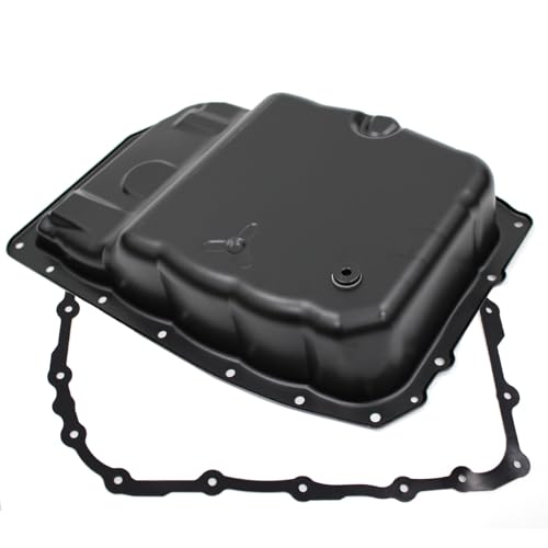 AUCERAMIC 6L80 Transmission Oil Pan with Drain Plug & Gasket Fit for Chevrolet Silverado 1500 Tahoe Suburban Escalade, GMC Sierra 1500 Yukon XL, Hummer H2 2006-2019 Replaces# 265-582 24222657 24224781