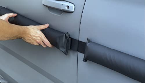 HRX Car Door Dent Protector for Non-Aluminum Cars Doors - 4 Doors Pack - Removable Soft Cushion Magnetic Door Guards - Door Ding Bumper and Scratch Protector - Prevents Dents, Scratches & Dings