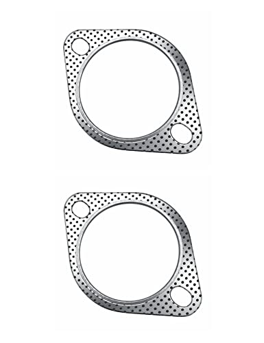 Strongthium 3“ Exhaust Gasket 2 Bolt for 3 Inch Muffler Flange Manifold 120-07610-0002 High Temperature 2X