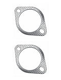 Strongthium 3“ Exhaust Gasket 2 Bolt for 3 Inch Muffler Flange Manifold 120-07610-0002 High Temperature 2X