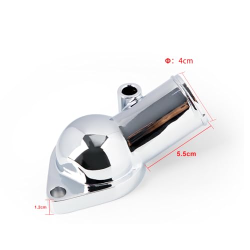CarBole 21 Degree Chrome Water Neck Thermostat Housing Fit For Chevy V8 5.7L 350 454 Small Big Block