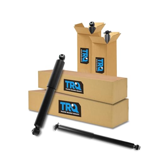 TRQ Front and Rear Shock Absorber Set 4 Piece for 1999-2000 Cadillac Escalade 1988-1999 Chevrolet K1500 1992-1999 K1500 Suburban 1988-2000 K2500 Suburban 1995-2000 Tahoe GMC Yukon 4WD