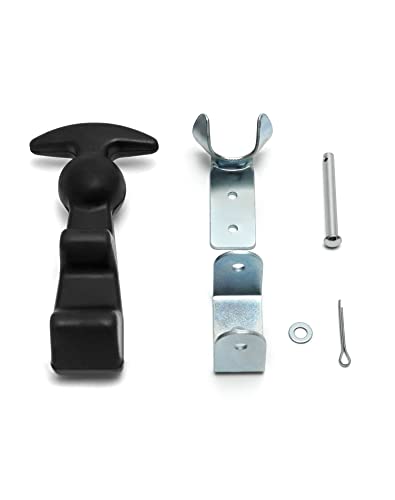 QWORK 4 Packs Rubber Hood Catch Flexible T-Handle Hasp Rubber Flexible Draw Latches for Tool Box, Hood, Vehicle Engine