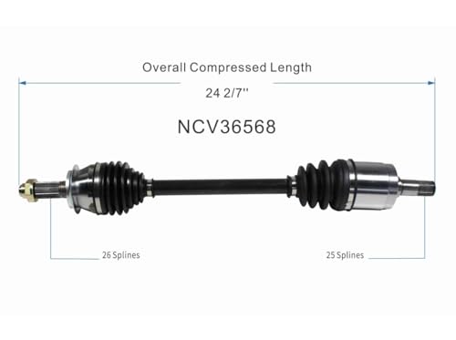 Maxfavor CV Axle Front fit for Honda Civic 2006 2007 2008 2009 2010 2011 CV Axle, Automatic Trans FWD 1.8L L4 CV Joint Axle Shaft Assembly Front Left (Driver) Side
