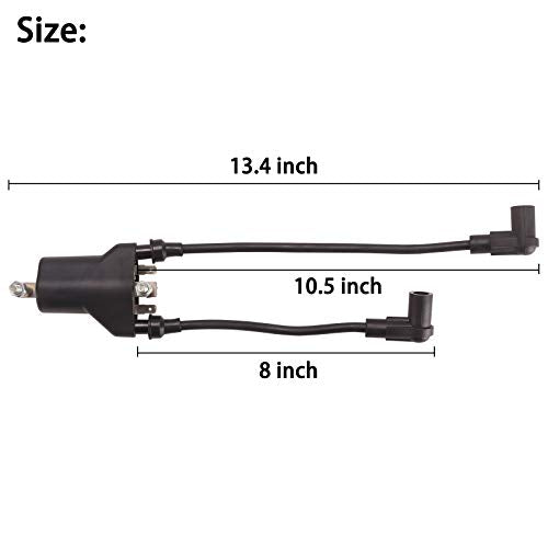 10L0L Golf Cart Dual Ignition Coil with Spark Plugs for EZGO 4-Cycle 1991-2002 Pre-MCI Engine/Robin 295CC Robin 350CC Gas Models, OEM 26652G01,EPIGC103