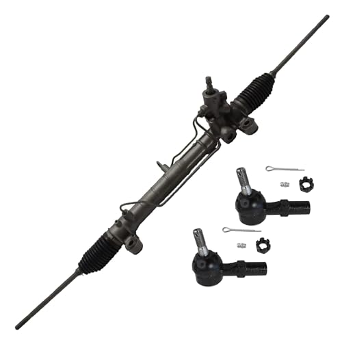 Detroit Axle - FWD Front Rack & Pinion Kit for 03-08 Pontiac Vibe Matrix, Power Steering Rack and Pinion Assembly Outer Tie Rod Ends 2003 2004 2005 2006 2007 2008 Replacement