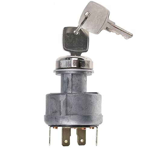 Solarhome AT195301 Ignition Switch with 2 keys Compatible with John Deere 250 2350 2355 2440 2520 2550 2555 210C 210K 210LE 210LJ 300D 310C 310D 540E 544E 544G 550B 608 610C