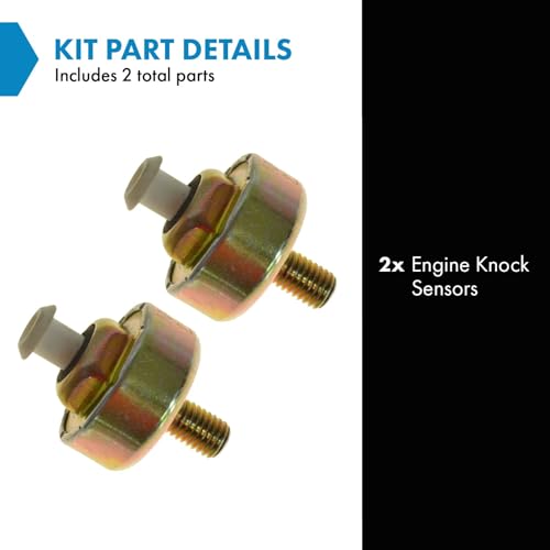 TRQ Engine Knock Detonation Sensor Pair for Chevy GMC Silverado Sierra Camaro Isuzu