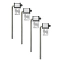 4 Pack Universal Stainless Steel Exhaust Hanger Rod Weld On Heavy Duty Exhaust Bracket Hanger - 3/8" Rod 10" Long