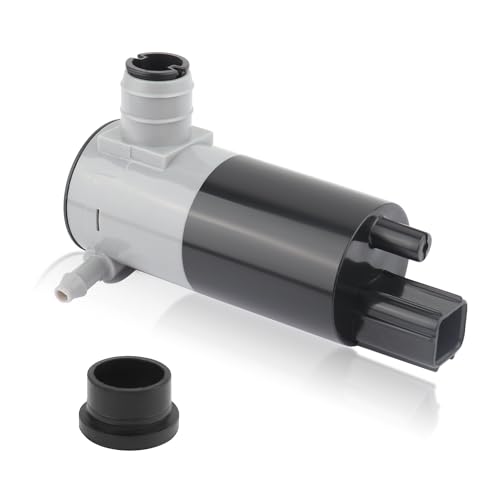 Windshield Washer Pump Replacement OEM#05103452AA,55077241AB with Grommet,Windshield Wiper Pump Compatible with Chrysler Dodge Ford Jeep Mercury,Standard Windshield Washer Fluid Pump(for Ford)