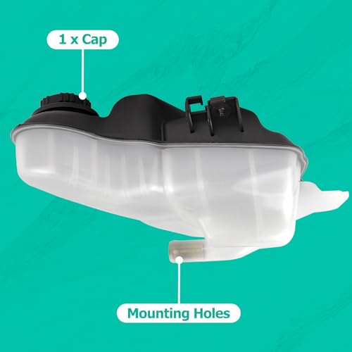 PYHAUTO Coolant Reservoir Tank Front Engine with Cap 603-217 Compatible with 2005 2006 2007 F250 F350 F450 F550 Super Duty Excursion 5.4L,6.0L,6.8L Replace 3C3Z8A080AE 6C3Z8A080B