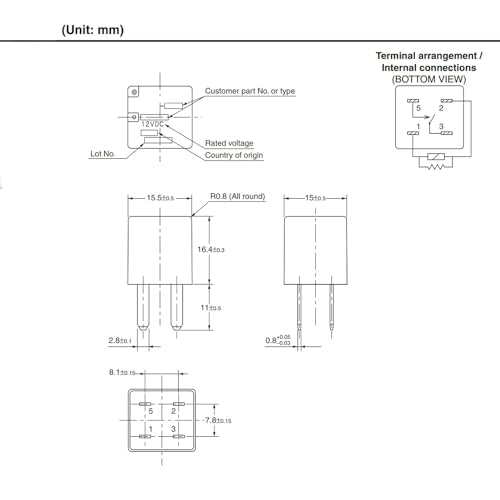 4Pcs 4016819 Ultra Micro ISO Automotive Relay 12VDC 20A 4Pins, General Purpose for Automotive Applications