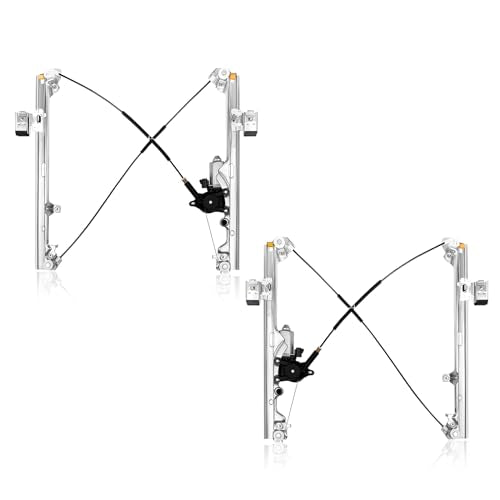 OVANOH Pair Front Driver & Passenger Power Window Regulator w/Motor Compatible for Chevy Silverado Tahoe Suburban Avalanche Cadillac Escalade GMC Yukon Sierra 2000-2006 Left & Right Side Set of 2