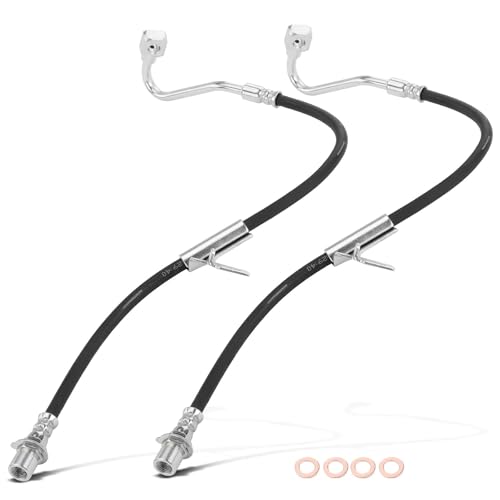A-Premium Front Side Brake Hydraulic Hose Compatible with Chevy, GMC and Oldsmobile Models - Blazer Jimmy 2000-2005, S10 Sonoma 2000-2004, Bravada 2000-2001 - Replace# 15158650(Pack of 2)