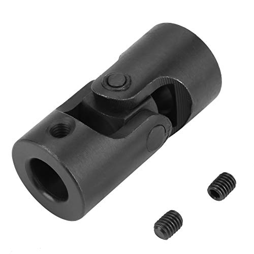 ViaGasaFamido Universal Joint Shaft Coupling ID 0.5 Inch OD 0.9 Inch 2.2 Inch Length Rotatable Universal Metal Joint Shaft Coupling Motor Connector U Joint Coupler with Screws