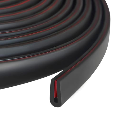 Rubber Edge Trim, 1/16" Self Adhesive Flexible U Channel Edge Protecter for Sheet Metal, Car Doors, U Shaped Sharp Edge Guards, Fit for 0-5/64" Wide Edge, Black Color, 10Ft, EPDM Material