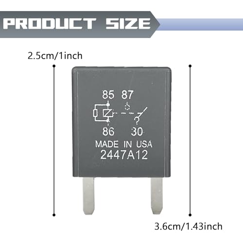 QKYS 2PCS 12088567 8567 Automotive Relay, High-Performance 12VDC 30A 4Pin Fuse Box Relays, 12088567 8567 GM Ecm Flashers Relay Fit for Buick, Cadillac, Chevrolet, Ignition, Horn & More