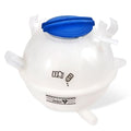603-253 Front Engine Coolant Radiator Reservoir Recovery Expansion Tank with Cap Compatible with 2006-2019 Audi A3 Q3 TT, 1993-2019 Volkswagen Beetle Eos Golf Passat Jetta Replace# 1K0121407A